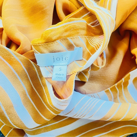 Joie Silk Striped Halter Top Blouse Women’s Small Brown Pink Orange Boho Chic - Picture 7 of 8